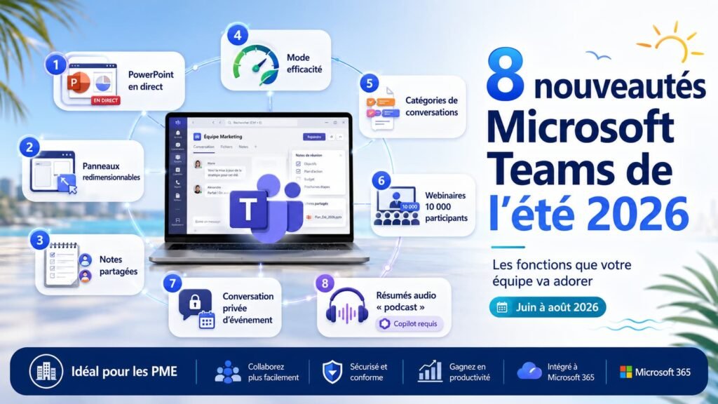 8 nouveautés Microsoft Teams de l'été 2026 que votre équipe va adorer nouveaute teams ete 2026